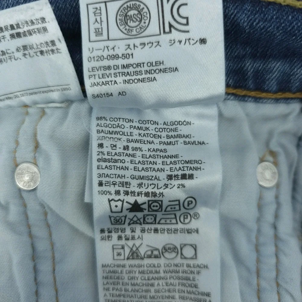 Levi's 502 Blue Jeans Mens 38X32‎ Measured 38X31 Taper Fit Comfort Stretch Denim